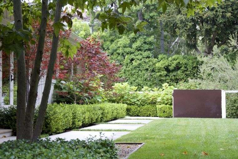 acier inoxydable portail-jardin-design-moderne