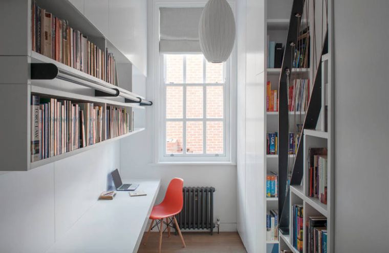 aménagement bibliothèque maison petit-espace-coin-bureau-domicile