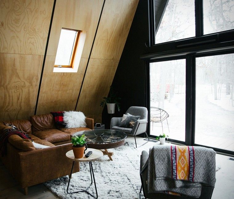 maison de vacances bois architecture moderne tapis de sol