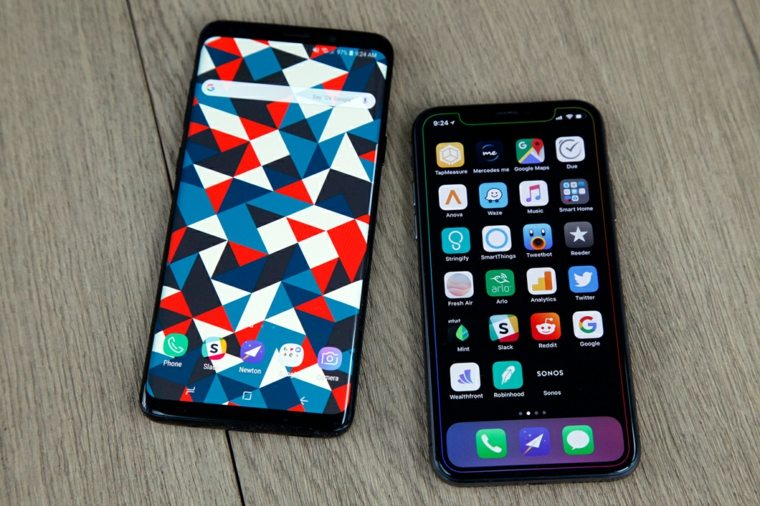 galaxy S9 vs-iPhone-X-systeme-exploitation-android-vs-iOS