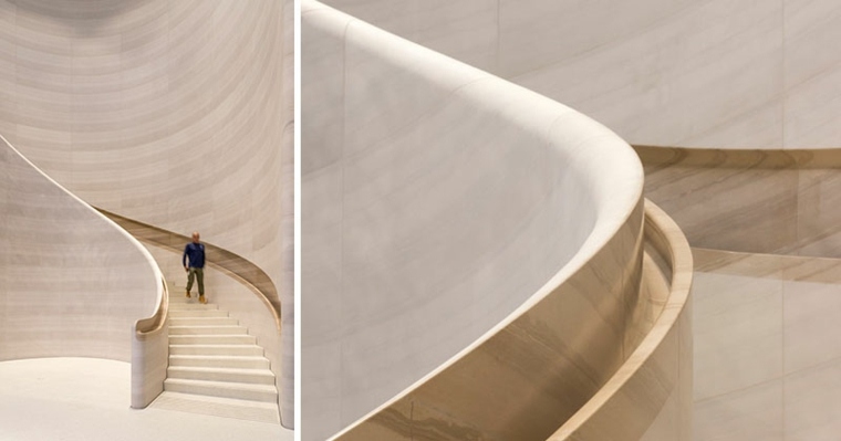 magasin Apple escalier-sculpte-main