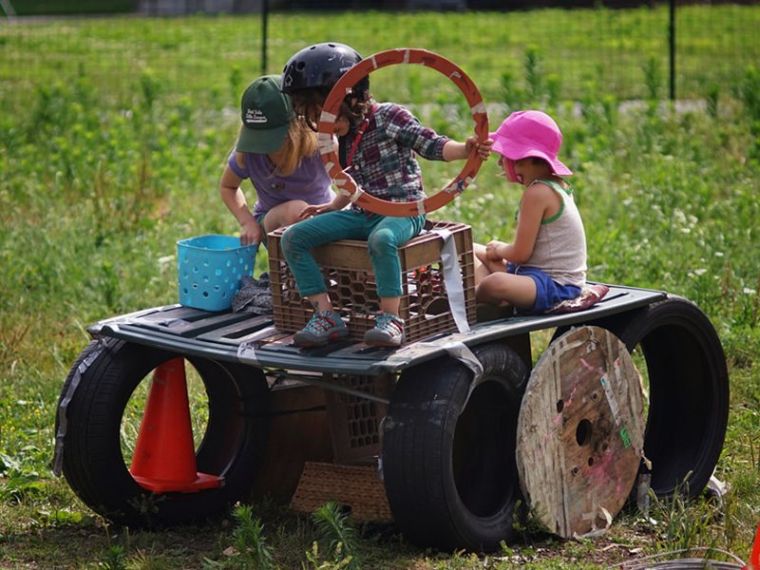 aire de jeux pour enfants exterieur-plan-structure-pneu