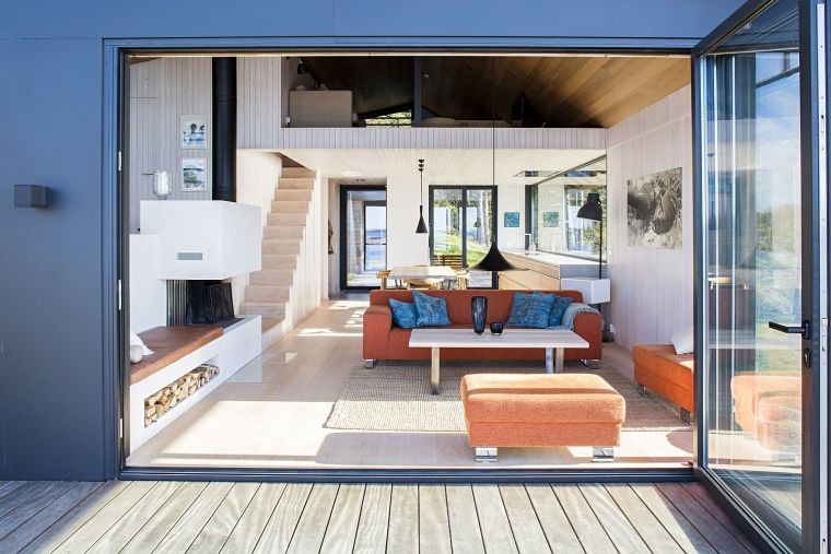 cabane en bois interieur-design-norvege