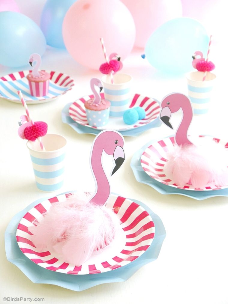 decoration-anniversaire-fille-couleur-rose-flamingue