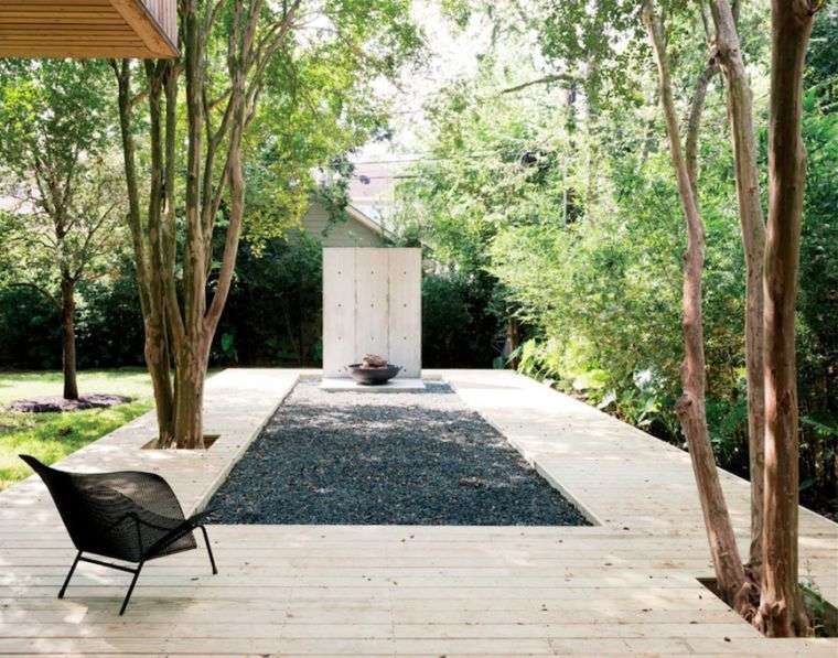 terrasse-jardin-bois-cailloux-exterieur-minimaliste