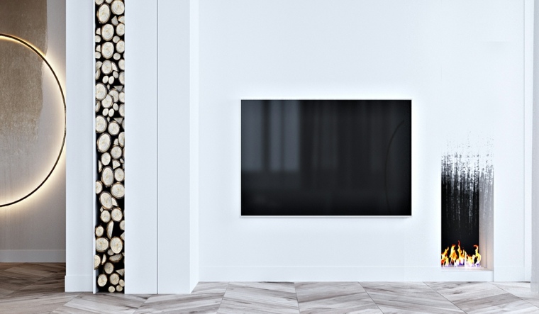 décorer son appartement element-dore-cheminee-ultra-moderne