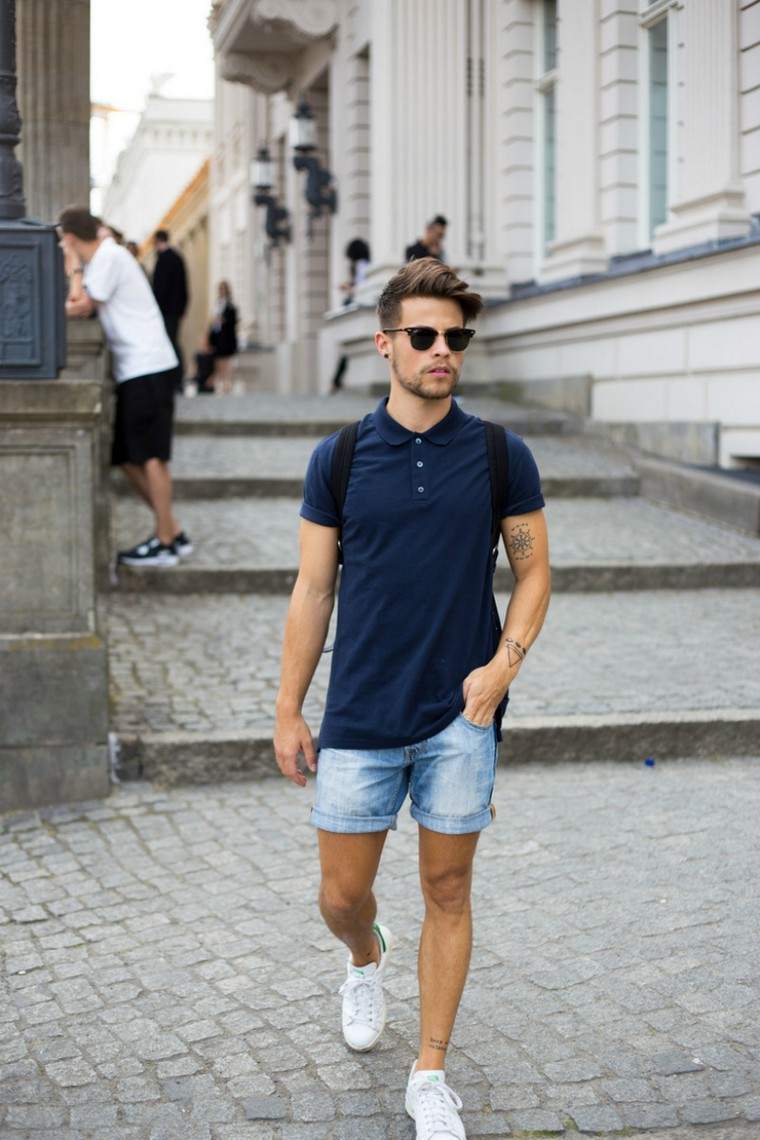 shorts-jean-homme-mode-look