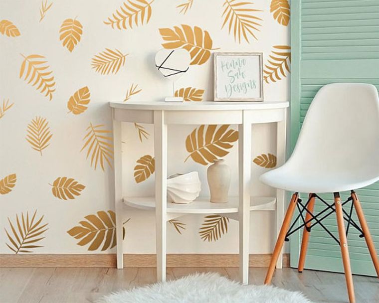 decoration-chambre-bebe-papier-peint-tropical