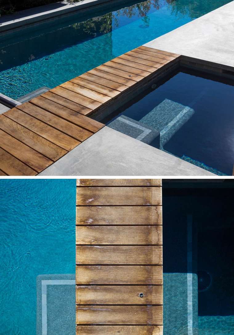 maison rustique piscine-patio-bois