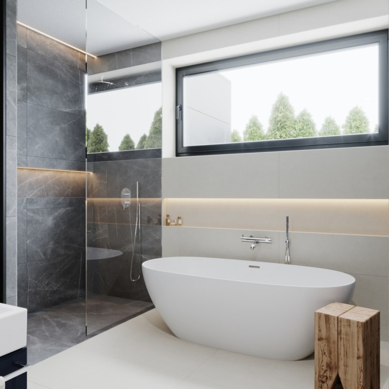 salle de bain design luxe baignoire