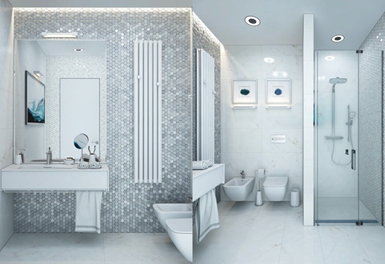 salle de bain design luxe mosaïque