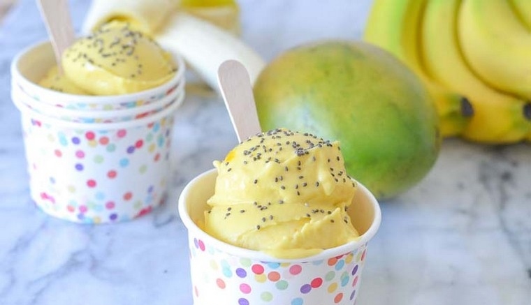 recette glace maison idée sain équilibré banane mangue