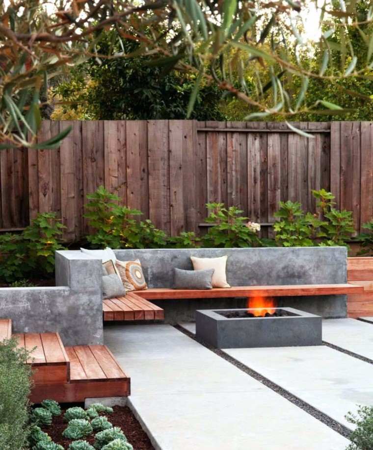 clôture jardin bois idée extérieur aménager espace