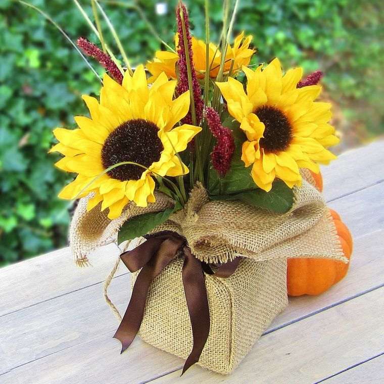 decoration-d'automne-tournesol-diy-composition-florale