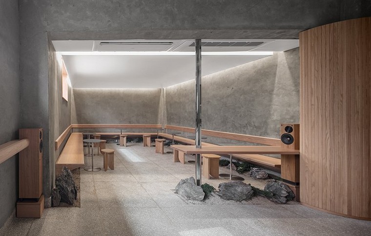 cafétéria design moderne intérieur bois contemporain
