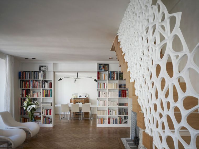 rambarde escalier interieur-design-blanc-bois-corian-fornes