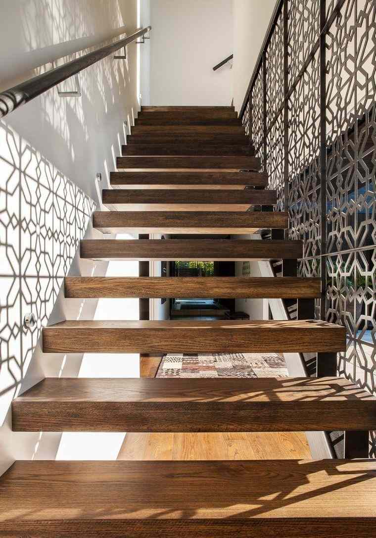 rambarde escalier interieur-design-metal-bois-dorrington