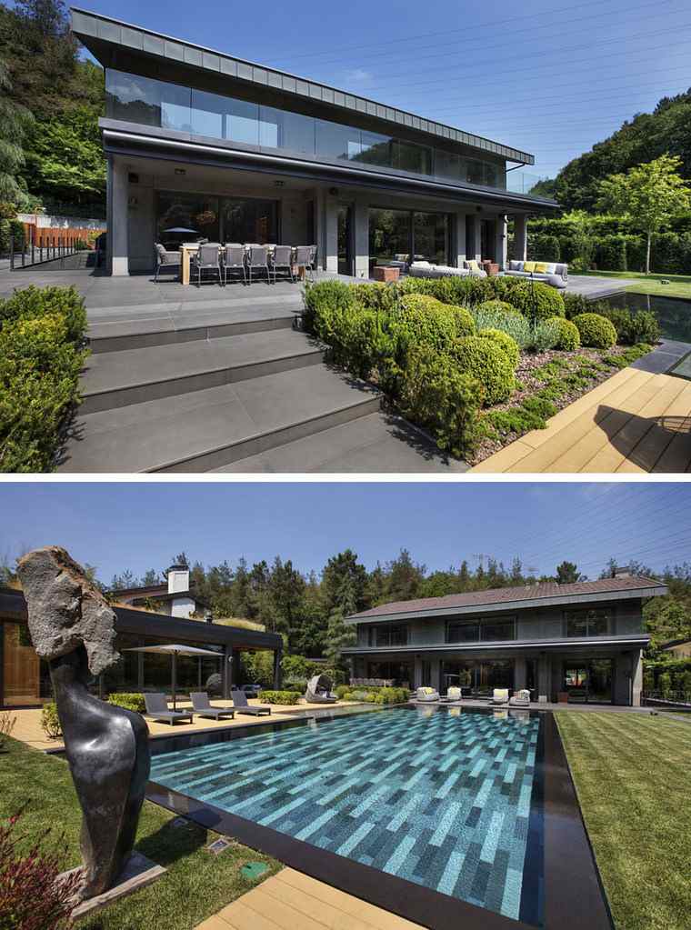 belle maison moderne piscine