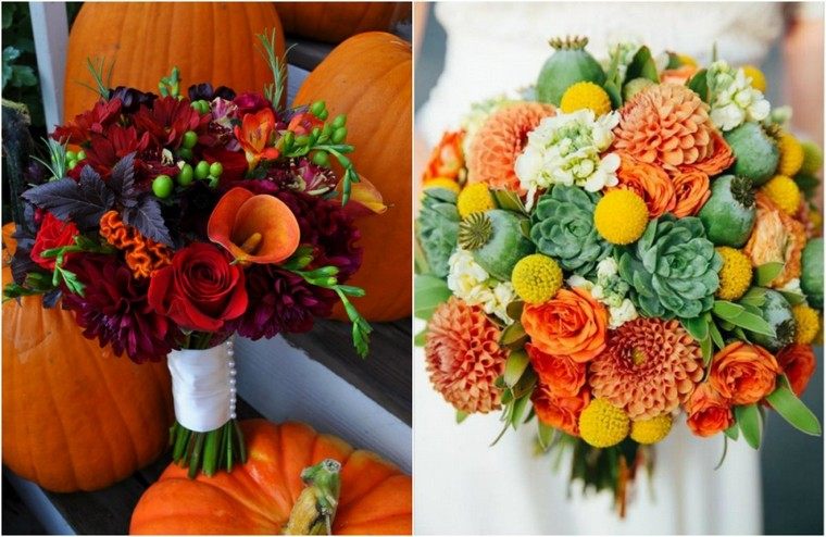 fleurs mariage bouquet idée thème automne