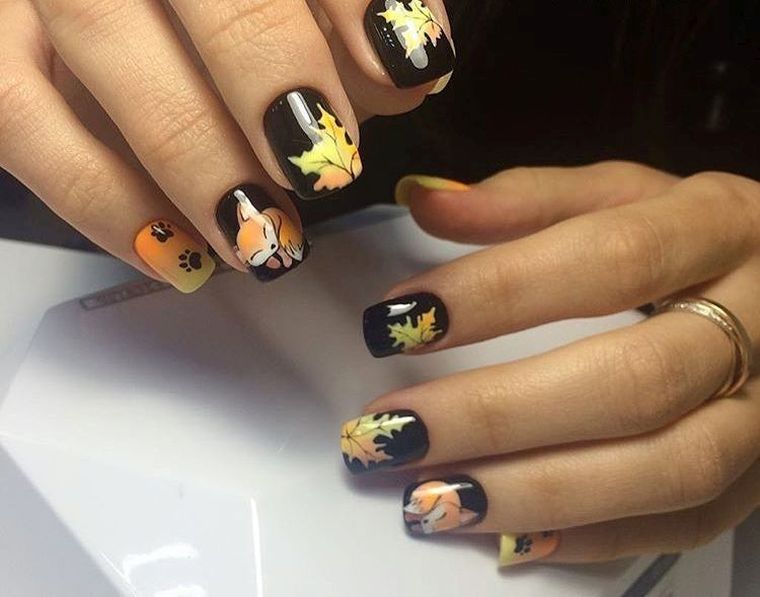 nail-art-ongles-gel-automne-2018