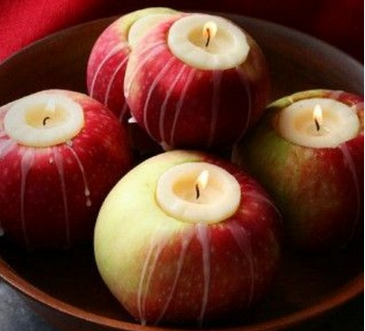 Mariage-automne-rustique-bougies-pommes
