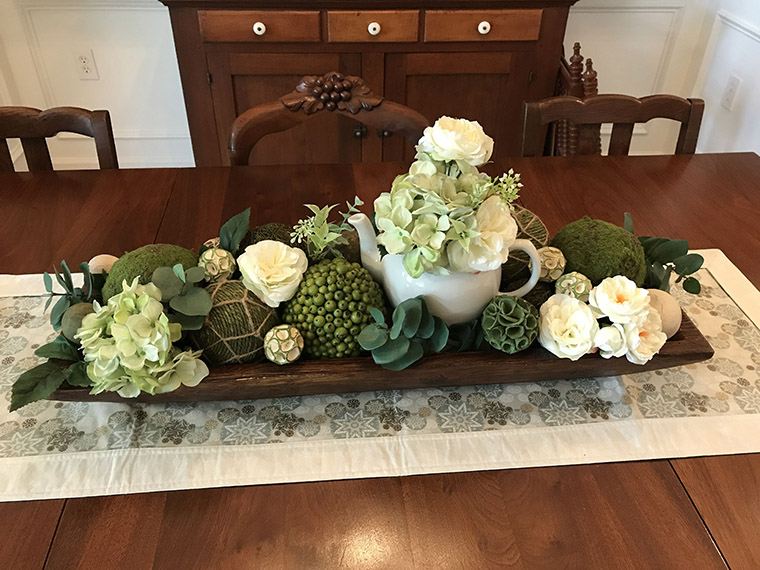 Plantes succulentes table à manger