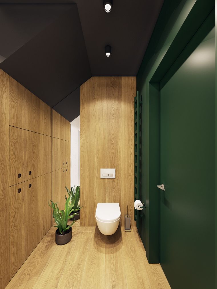 comment-decorer-avec-couleur-verte-toilette-bois