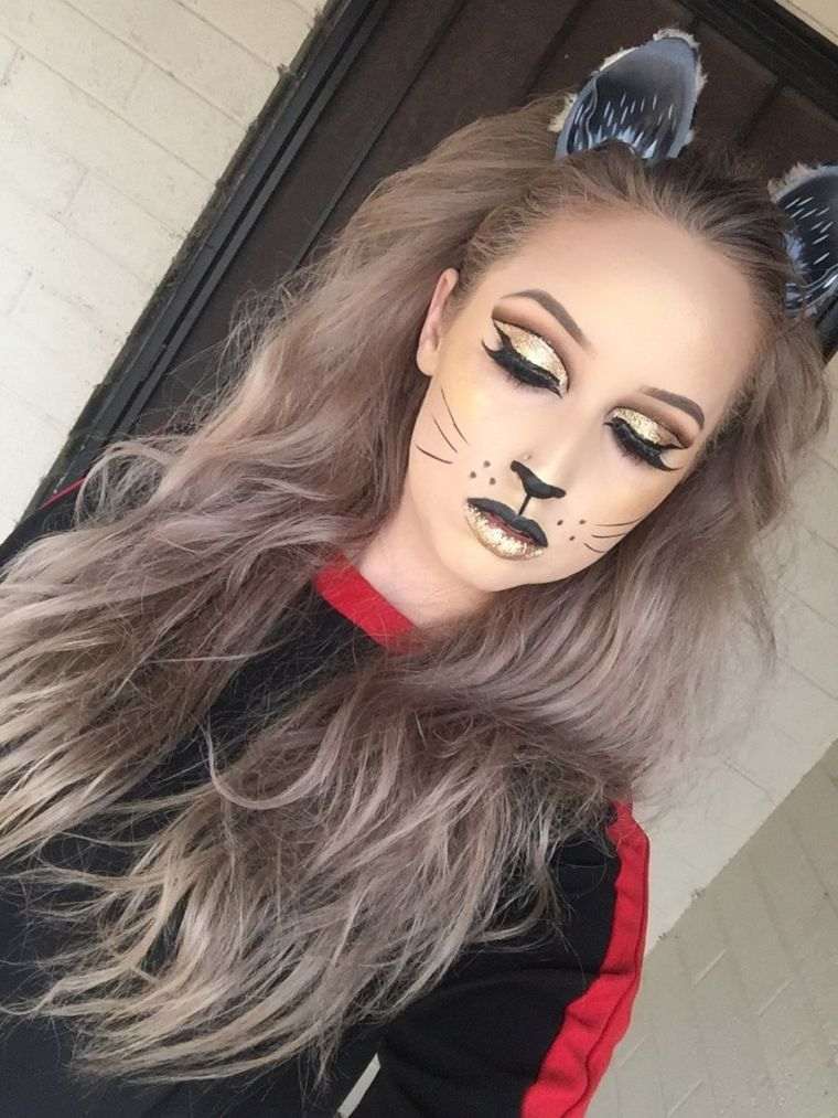 halloween-maquillage-chat-femme