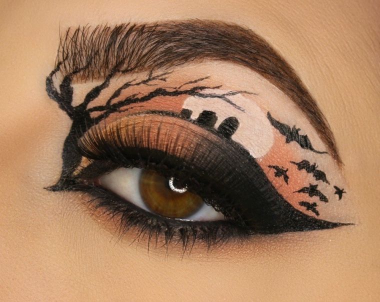 maquillage-yeux-halloween-idee-effrayantes