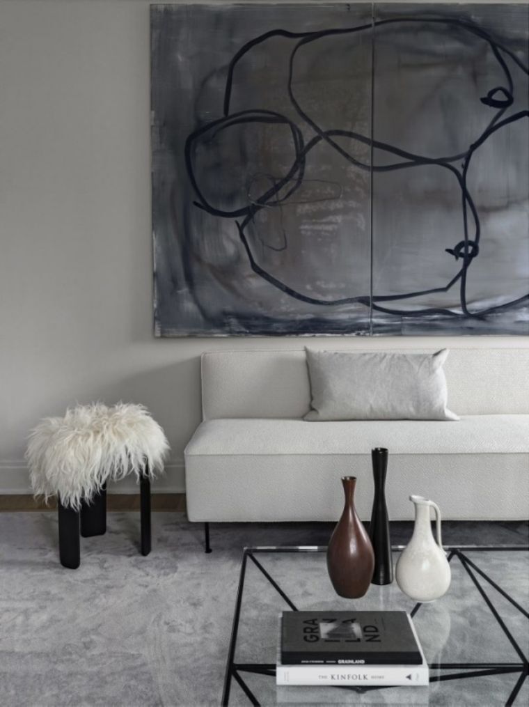 déco maison minimaliste couleur-neutre-noir-et-blanc