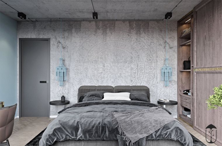 decoration-industrielle-ambiance-marocaine-moderne-chambre