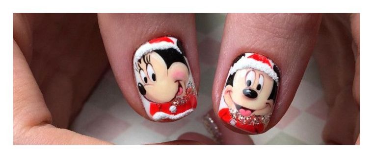 ongle-deco-sympa-pour-hiver-mickey-mouse
