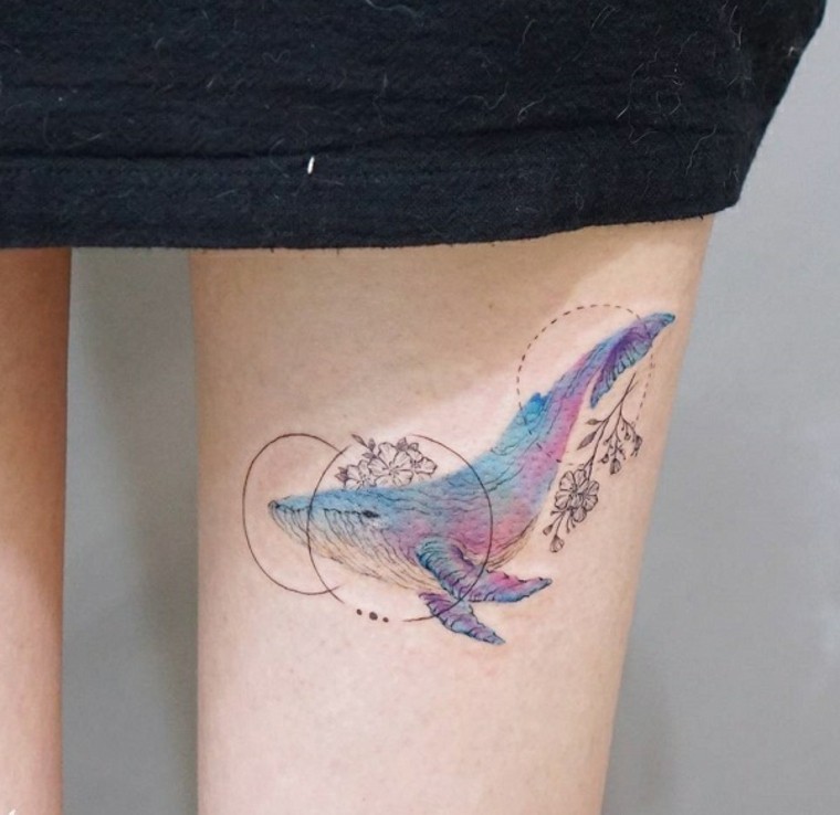 baleine-tatouage-jambe-idee