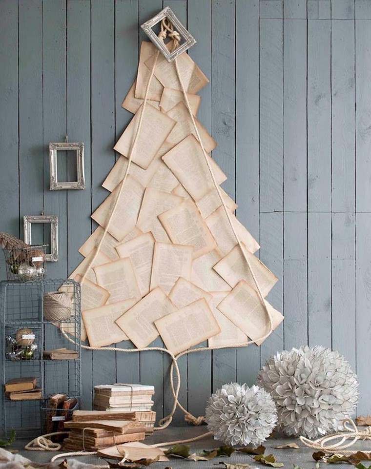 déco Noël blanc sapin alternatif papier mur
