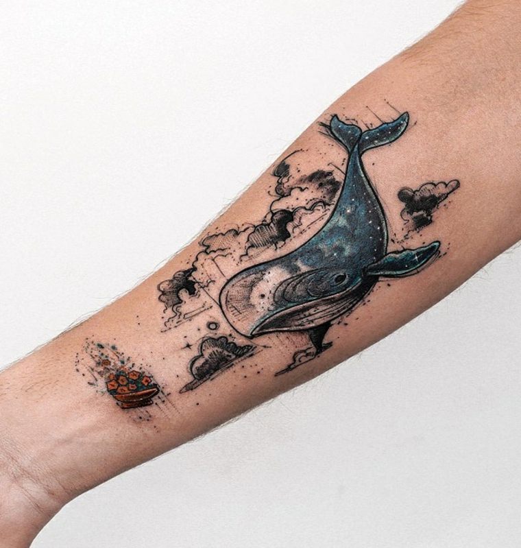 tatouage-bras-dessin-baleine