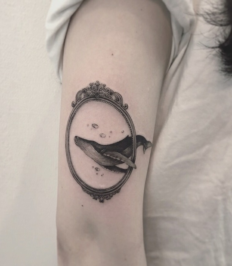 tatouage baleine idée tatouage bras avant bras