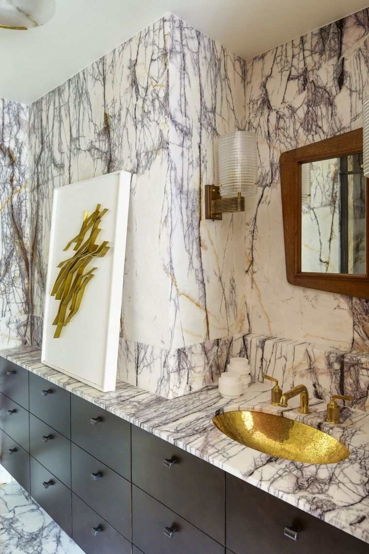salle de bain de luxe idee de deco en marbre