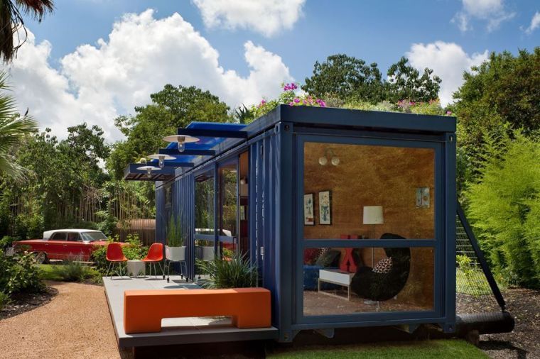 maison en container avec terrasse