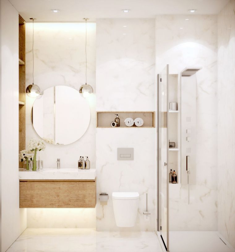 salle de bain marbre design