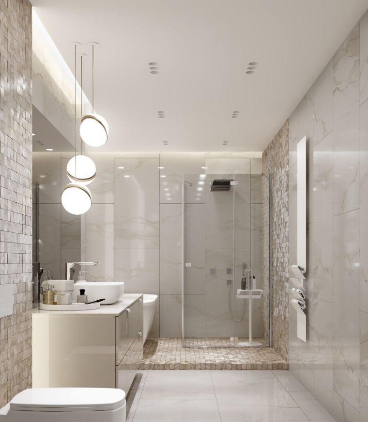 salle de bain marbre tendances