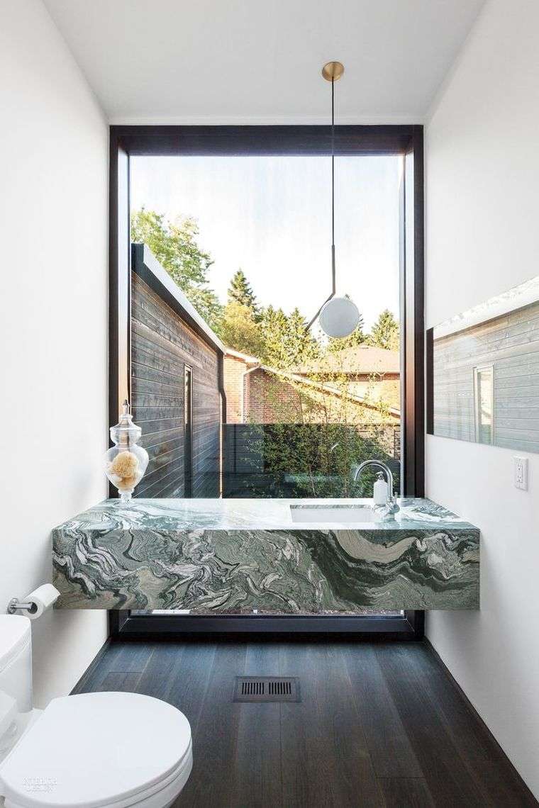 déco salle-de bain marbre vert idees tendance