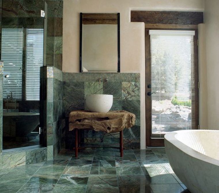 deco tendance salle de bain carrelage marbre vert