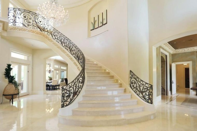 grand escalier interieur en marbre idee