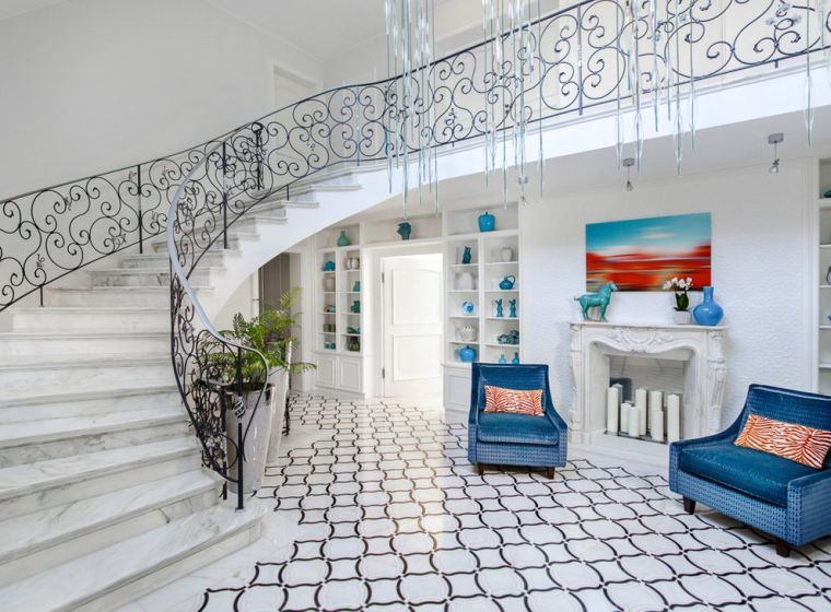 idee escalier design moderne en marbre