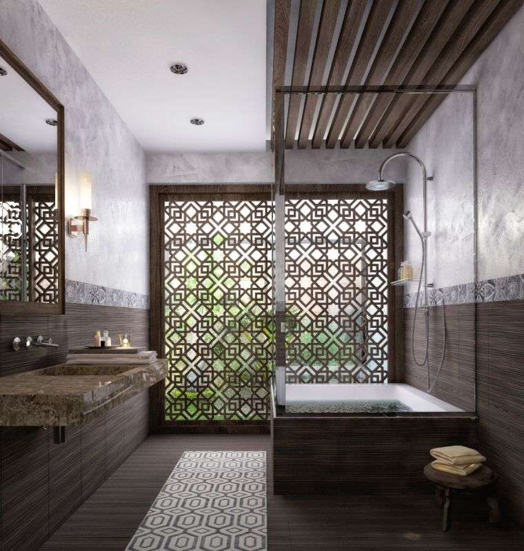 salle de bain d'ambiance marocaine