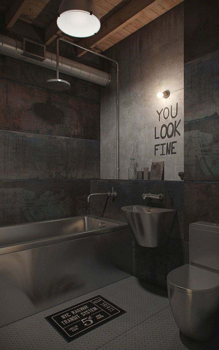 salle de bain design industriel de style moderne