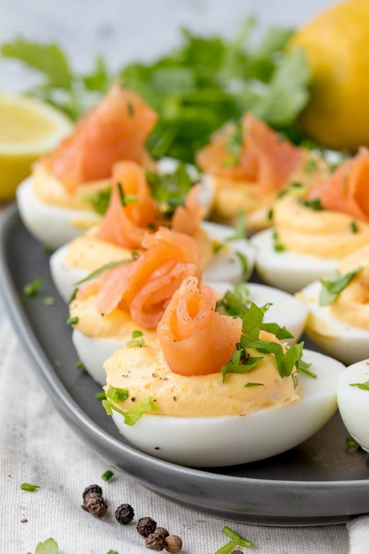 œufs saumon fumé recette finger food facile idée 