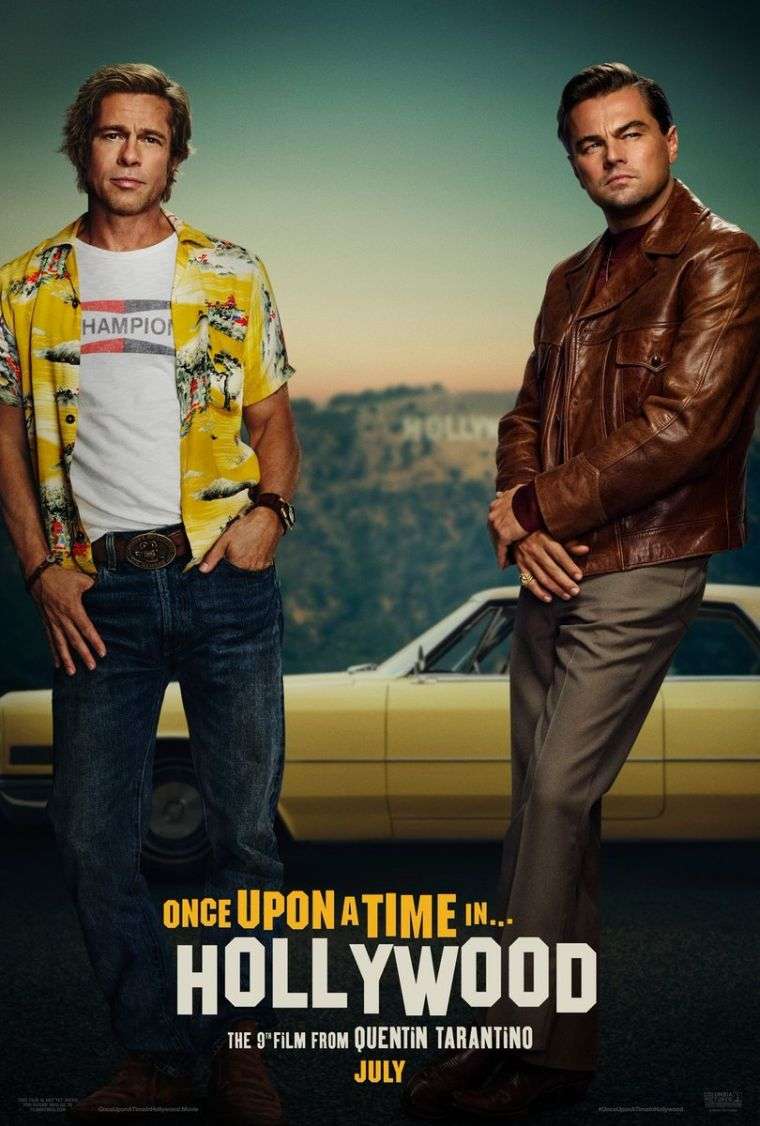 once upon a time in hollywood poster leonardo di caprio brad pitt