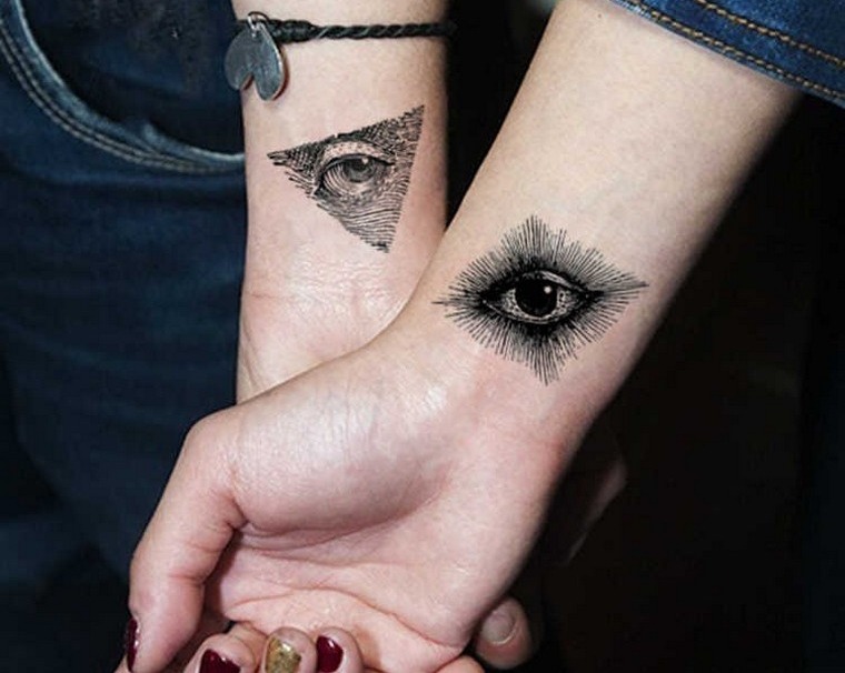 tatouages œil tatouage modèle poignet tatouage couple 