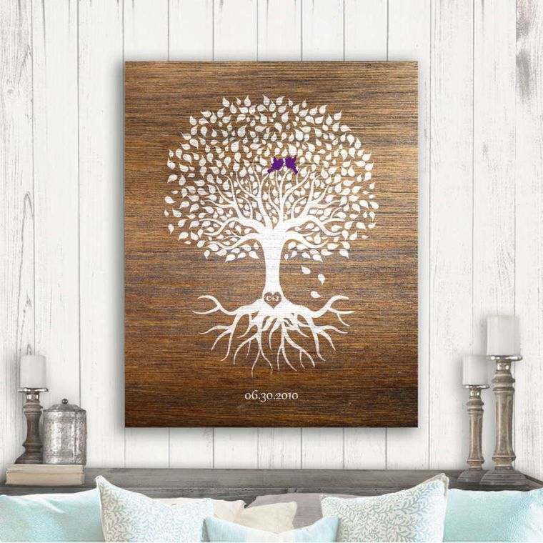 arbre de mariage deco minimaliste